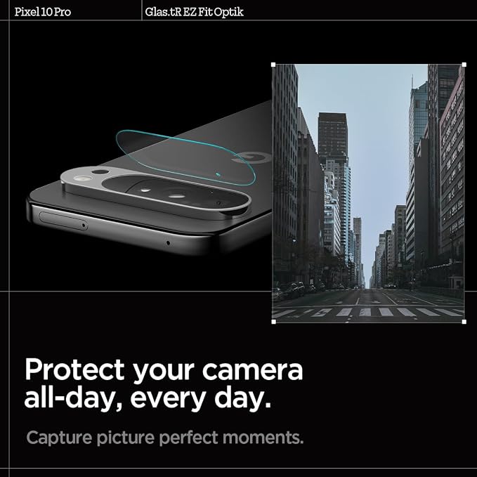 Spigen Glas.tR EZ FIT Optik Camera Lens Protector for Pixel 10 Pro | GlasTR EZ Fit Optik, 9H+ Tempered glass, Scratch resistant, Original photo quality, Auto-align tray, Case-friendly, 2Pack - Image 3