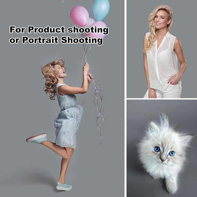CPLIRIS 10x20ft Grey Backdrop for Photography, Dual-Size Dual-Pocket Design Photo Booth Background for Portrait Photoshoot, Party and Video with Both Options of 10 feet and 20 feet in Width - Image 6