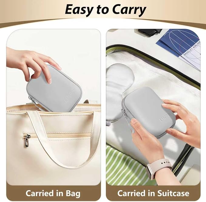 Digital Camera Case for KODAK PIXPRO FZ55/FZ45, Case Only, Matte Gray | Fits CAMKORY DC403 and Canon PowerShot ELPH 360 HS Compact Digital Cameras, Small Hard Shell Camera Pouch with Mesh Pocket - Image 7