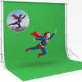CPLIRIS 10x20ft Green Screen Backdrop for Photography, Dual-Size Dual-Pocket Design Chromakey Background for Photoshoot and Video with Both Options of 10 feet and 20 feet in Width by CPLIRIS