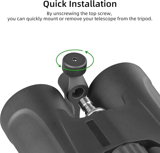 Binocular Tripod Adapter, Binocular Mount 1/4 Inch Threading Mount Aluminium (s1) - Image 4