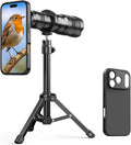 APEXEL 36x Telephoto Lens Compatible with iPhone 17 Pro | Photography for Travel, Birdwatching, Exploration | Kit with Sturdy Metal Tripod and Threaded Phone Case by Apexel