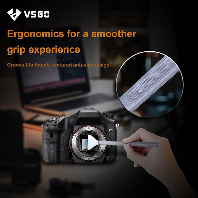 VSGO Full Frame Sensor Cleaning Kit VS-S03-12 | for Nikon Sony Canon DSLR Camera Cleaning, 12Pcs 24mm Full Frame Sensor Cleaning Swabs & 10ml Sensor Cleaner - Image 6
