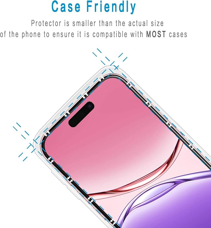 2+2 Pack Screen Protector for iPhone 16 6.1 Inch Tempered Glass | with Camera Lens Protector, 9H Hardness, Anti Scratch, Bubble Free - Image 6