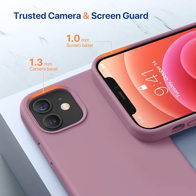 Miracase Silicone for iPhone 12 Case and iPhone 12 Pro Case, Blackcurrant | Liquid Silicone Gel Rubber Shockproof Drop Protection Phone Case for iPhone 12/12 Pro 6.1 inch - Image 5