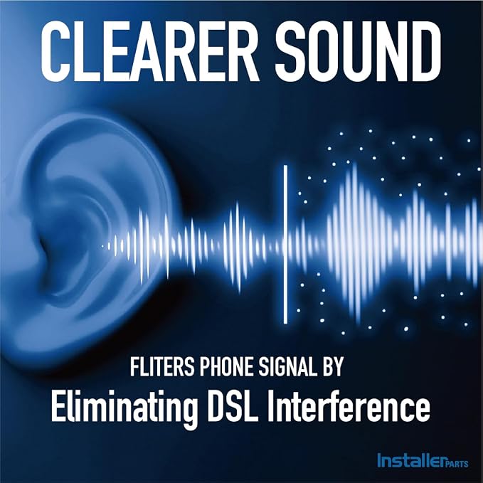 InstallerParts DSL Modem Phone Filter - for Interference Elimination and Static Noise Blocker | for Answering Machine, Fax Machine, Telephones Landline Cordless | Single Pack, White - Image 4