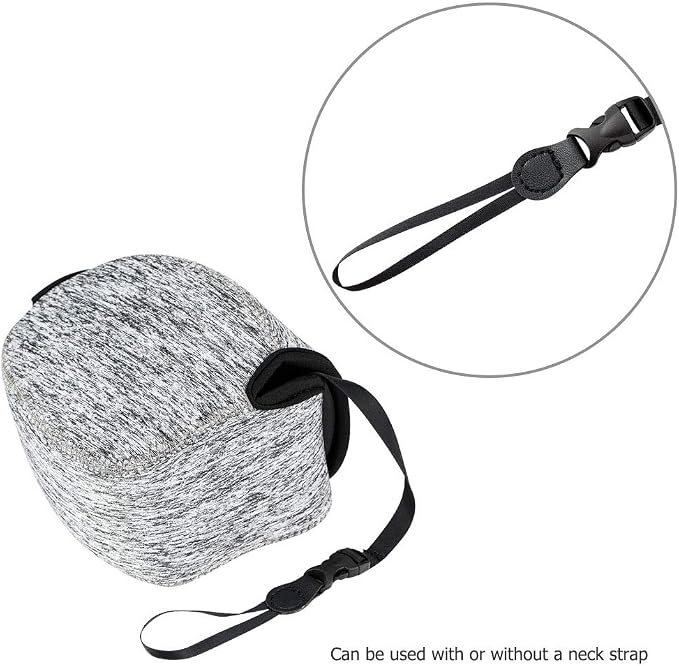 Neoprene Camera Case for Fuji X-T30 III+16-50mm A6400+18-55mm Lens | 6mm thick Neoprene Pouch for fits Camera≤4.9x2.9x5". Scratch-resistant. Touch-fastening flap. without strap - Image 9