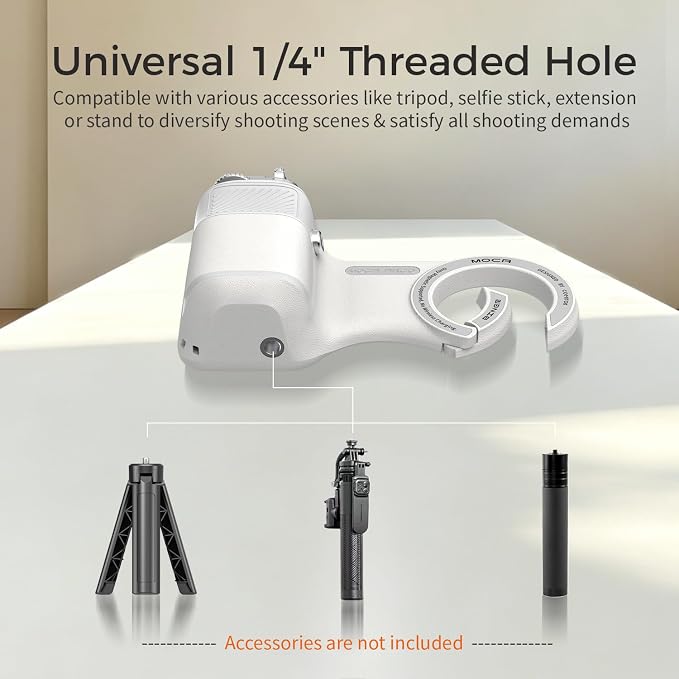 Upgraded Mag-Safe Magnetic Camera Handle Grip with Extended Magnetic Phone Mount with Carabiner & Thumb Rest, Detachable Rechargeable Shutter Remote Compatible with iPhone Pro Max for Video Calls/TK - Image 6