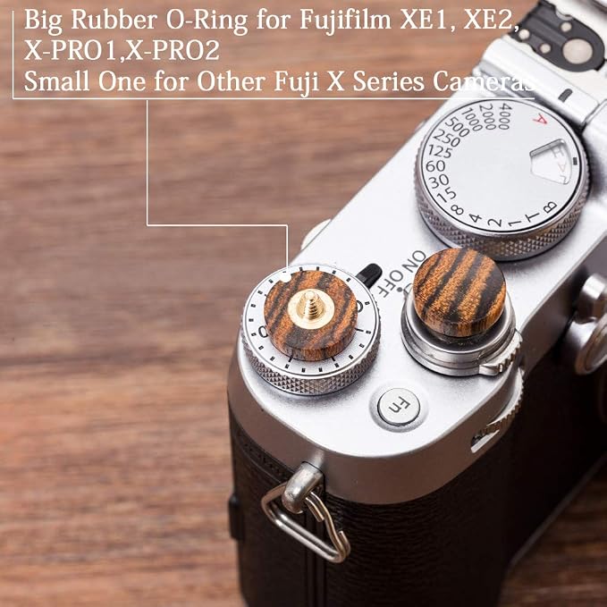 Wood Soft Shutter Release Button | Delicate Camera Shutter Button 12mm Concave Surface Golden Black 1 PCS (Wood Grain Random) - Image 5