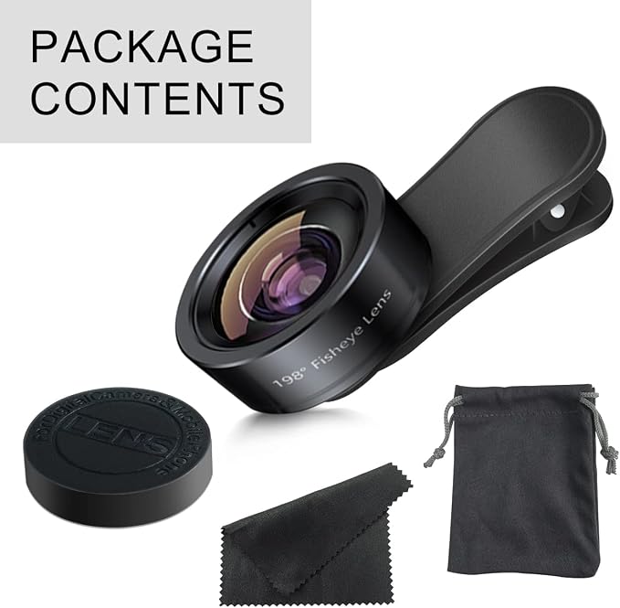 KEYWING Fisheye Lens, 198° Fish Eye Phone Camera Lens Kit for iPhone | Fish Bowl Camera Lens, Phone Lens Accessories, Lens Attachments for iPhone 6 7 8 X Samsung Smartphone - Image 7