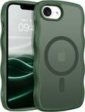 BENTOBEN Magnetic for iPhone 17e Case,Cute Wavy Frame [Compatible with MagSafe] Translucent Matte Anti-Slip Bumper Women Girls Boys Men Shockproof Drop Protective Phone Cover for iPhone 17e,Green by BENTOBEN