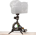 Camera Clamp Mount Tabletop C Clamp Mount Stand with Phone Holder, 360°Rotatable Mini Ball Head and 1/4" Screew Quick Release Clamp for GoPro/Brinno/DSLR/MILC/SLR Camera and Smartphone by TAKEWAY