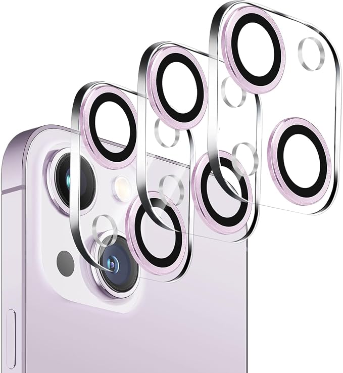 Dengduoduo 3 Pack Tempered Glass Camera Lens Protector for iPhone 15 6.1" & for iPhone 15 Plus 6.7", Ultra HD, 9H Hardness, Anti-Scratch, Case Friendly, Easy to Install [No Affect on Night Shots] by Dengduoduo