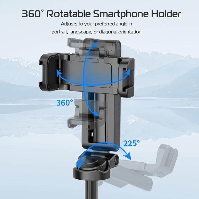 ULANZI JJ02 Selfie Stick Tripod, Portable Pocket Size Phone Tripod Holder | 3-in-1 Mini Phone Grip, Detachable Remote, 2 Cold Shoe, Wireless Shutter for Vlog, Photography, Livestreaming - Image 4