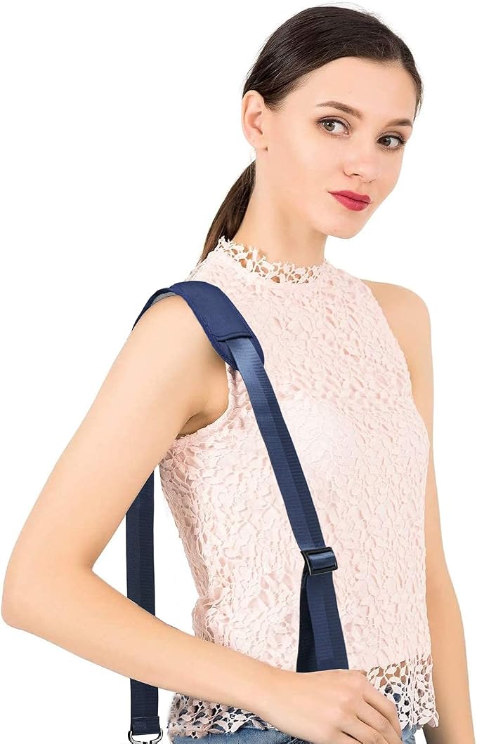 MOSISO 56 inch Shoulder Strap, Adjustable Soft Universal Non-Slip Strap | Thick Replacement Strap, Fit Padded with Metal Swivel Hooks for Laptop Shoulder Bag/Laptop Messenger Bag, Navy Blue - Image 6