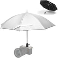 19.7" DSLR Mirrorless Camera Hot Shoe Umbrella Sun Shade Cover Silver | Camera Umbrella for EOS R100 R50 R50V R6 Mark III Rebel T7 90D A7RVI A7IV A6700 A6400 Z6III Z50II D7500 XM5 XE5 X100VI by Kiorafoto