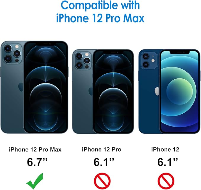 JETech Privacy Screen Protector for iPhone 12 Pro Max, 2+2 Pack | with Camera Lens Protector, Anti-Spy 9H Tempered Glass, Fingerprint ID Compatible - Image 2