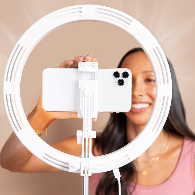 Superstar Slim - 11in Foldable Ring Light with Stand and Phone Holder | Portable for Easy Transport | 3 Adjustable Light Modes | Perfect for Videos, Stories, TikTok - Image 6