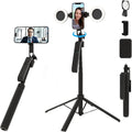 Auto Face Tracking Selfie Stick Tripod with Fill Light, 360 Rotation & Gesture Control, 70.9" Selfie Stick Tripod for iPhone with Remote for for TikTok/Vlog/Live Stream/Video Recording by Unknown