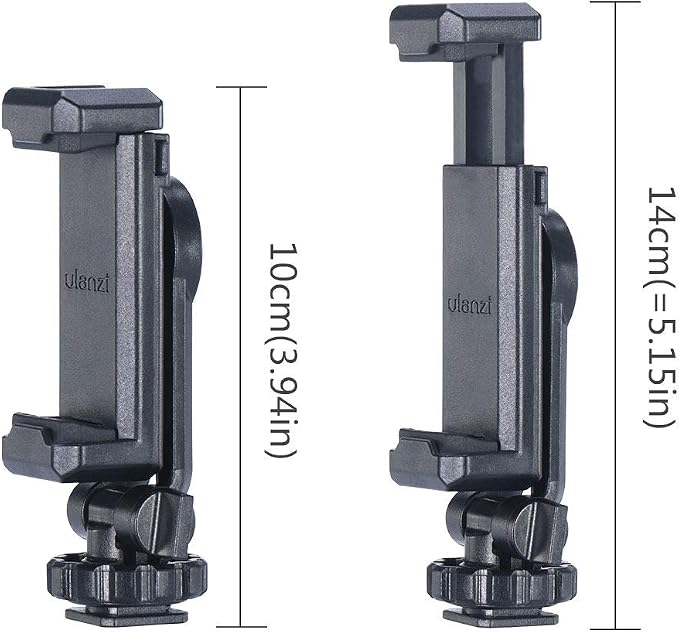 ULANZI ST-06S Camera Hot Shoe Phone Holder Flexible Phone Tripod Mount Adapter w Double Cold Shoe Mount for Microphone LED Light, DJI Ronin SC iPhone Samsung Canon Nikon DSLR Photography | Adapter w Double Cold Shoe Mount for Microphone LED Light, DJI ... - Image 4