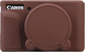 BOVKE Silicone Camera Case for Canon PowerShot SX740 / SX730 Digital Camera, SX740 HS Soft Protective Case Cover Rubber Camera Slim Fit Sleeve with Removable Lens Cover, Brown by BOVKE