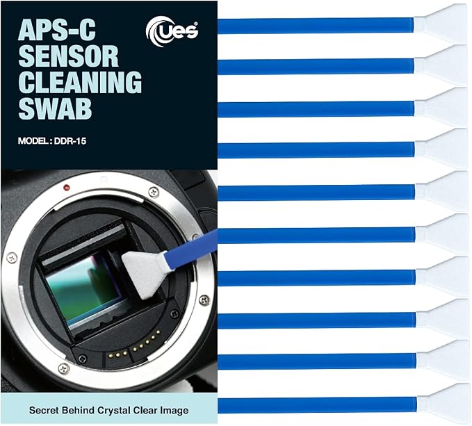 UES DDR15 16mm APS-C Camera Sensor Cleaning Swabs (10pcs) | UES DDR15 APS-C Sensor Cleaning Swabs Compatible with Sony, Nikon, Canon Fujifilm DSLR & Mirrorless Digital Camera CCD&CMOS by UES