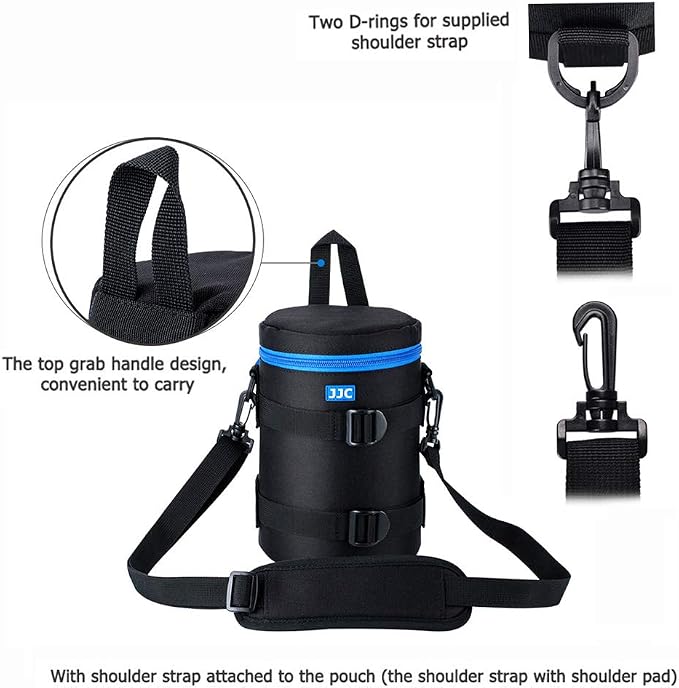 JJC Camera Lens Case Pouch, Padded Bag Fits Lens up to 4.3 x 7.5 (D x L) | for Canon RF 100-400mm/RF 28-70mm f2L/EF 70-200mm f4L/Nikon Nikkor AF-S 70-200mm f4G/Sony 70-200mm f4G Lens & More - Image 2
