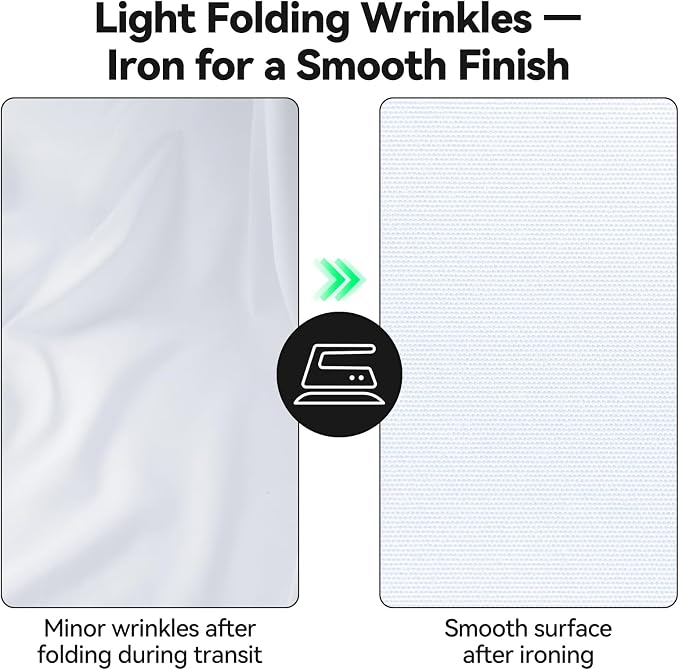 6.5x10ft Photography Photo Curtain Wrinkle Resistance Backdrop White Chroma Greenscreen Sheet Background Non-Reflective Fabric Backdrops for Streaming, PS Keying, Video Creation - Image 3