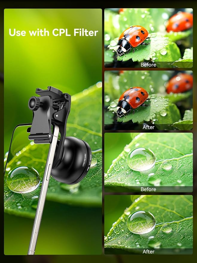 MIAO LAB 100 Ultra Macro Lens + 52mm CPL Filter & Star Filter - Macro Lens for iPhone, Android Phone | Professional Macro Photography of Flowers, Iinsects, Jewelry, Food Details and Small Objects - Image 7
