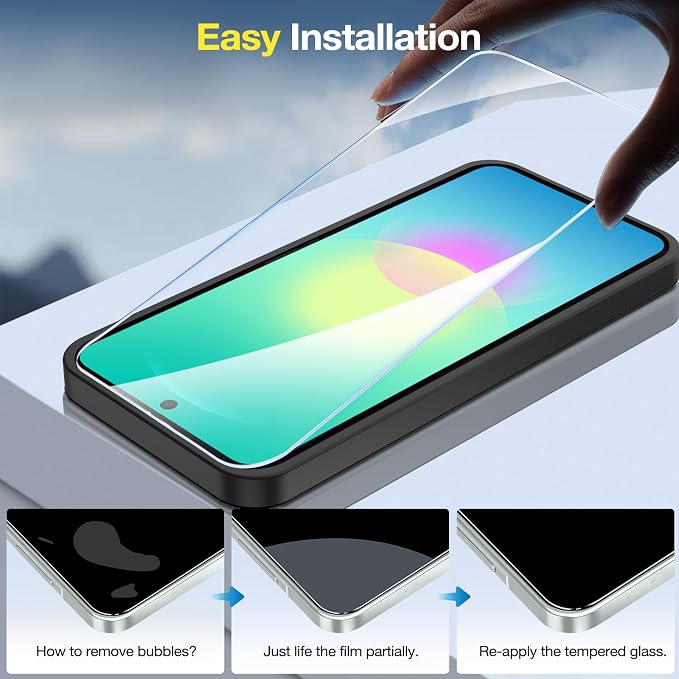 [2+2 for Samsung Galaxy A27 Screen Protector & Camera Lens Protector | Ultra Clear, 9H+ Tempered Glass, Anti-Scratch, Bubble Free, Touch Sensitivity, Full Coverage, Case Friendly, Easy Install - Image 6