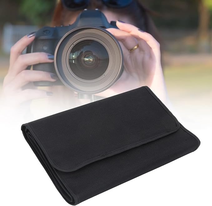 Tbest Lens Filter Case,Small Lens Filter Case,Camera Filter case 10 Pocket Lens case Collapsible Camera Lens Filter Wallet Case 10 Pockets Filter Bag for P Series Filter Pouch - Image 3