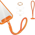 Phone Wrist Strap Lanyard Hand Universal Adjustable Phone Finger Grip Wristlet with 3 Patches Tether Anti Theft for iPhone 16 Pro Max 15 Charms for Keychain USB Flash Drive Wallet ID Name Tag Orange by Casecond
