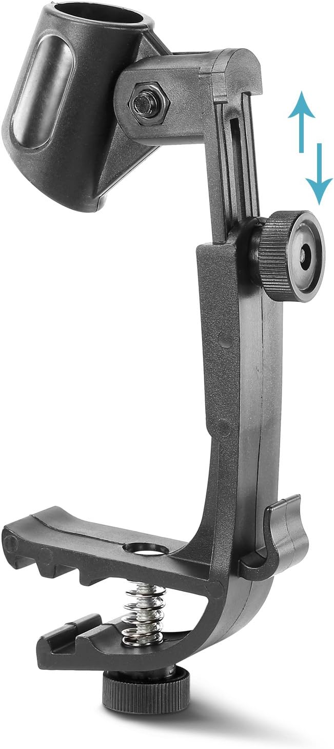 Adjustable Drum Rim Mic Clips, Microphone Mount Clamp (Pack of 2) | Rim-Mount Mic Clips Position Microphones Without a Floor Stand, Check Drum Rim and Microphone Fit Before Purchase - Image 8