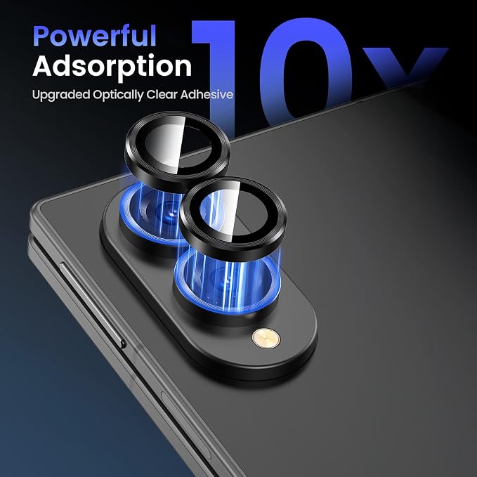 Tensea Camera Lens Protector Compatible for Samsung Galaxy Z Fold 8 | 9H Tempered Glass Camera Cover Screen Protector Metal Individual Ring 【Case Friendly】【Installation Tray】【Military Protection】 - Image 4
