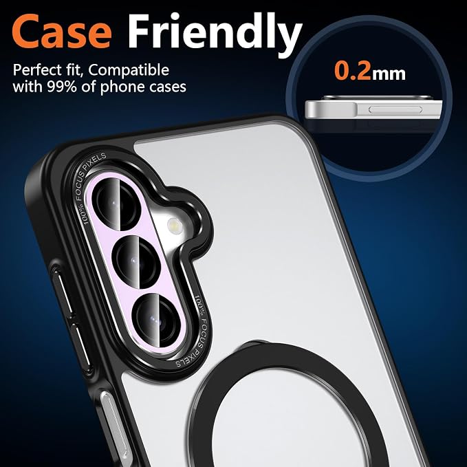for Samsung Galaxy A17 Camera Lens Protector, Individual Metal Ring Tempered Glass Lens Cover, [Strong Adsorption] Scratch Resistant Ultra-Thin HD Clear Lens Cover, 1 Set-Purple - Image 7