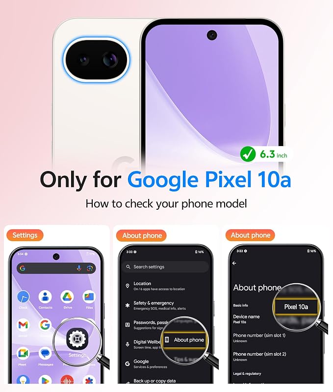 FNTCASE for Google Pixel 10a Case, Fit for Magsafe, with Screen Protector | Translucent Matte Magnetic Back, 14FT Military Grade Drop Protection, Slim Shockproof Protective Phone Cover, Light Purple - Image 2