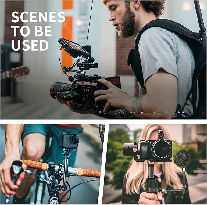 NEEWER 5.9"/15cm Adjustable Friction Magic Arm with 1/4" Screw on Both Ends, Compatible with SmallRig Cage, Flash/LED Light/Microphone/Monitor/SuperClip, Max Load 4.4lb/2kg, ST15 - Image 7