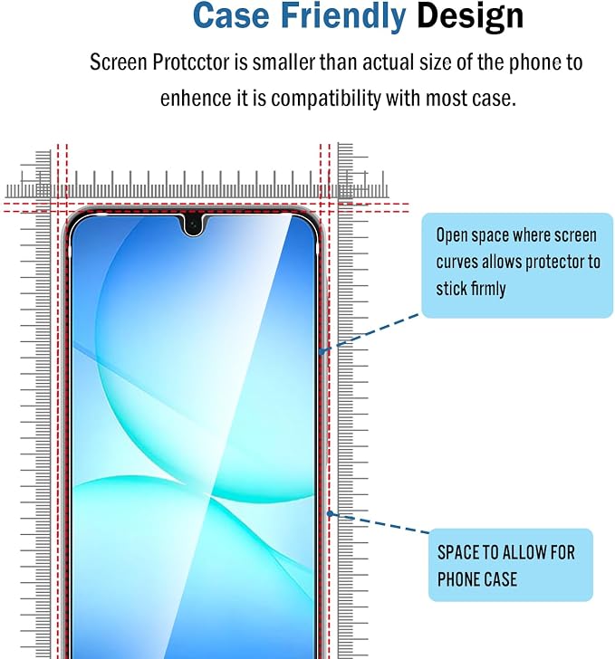 2 Pack Compatible with Samsung Galaxy A17 5G Screen Protector,with Alignment Frame,9H Tempered Glass Film,HD Clear Scratch Resistant,Bubble-Free for Galaxy A17 5G Screen Protector. - Image 7