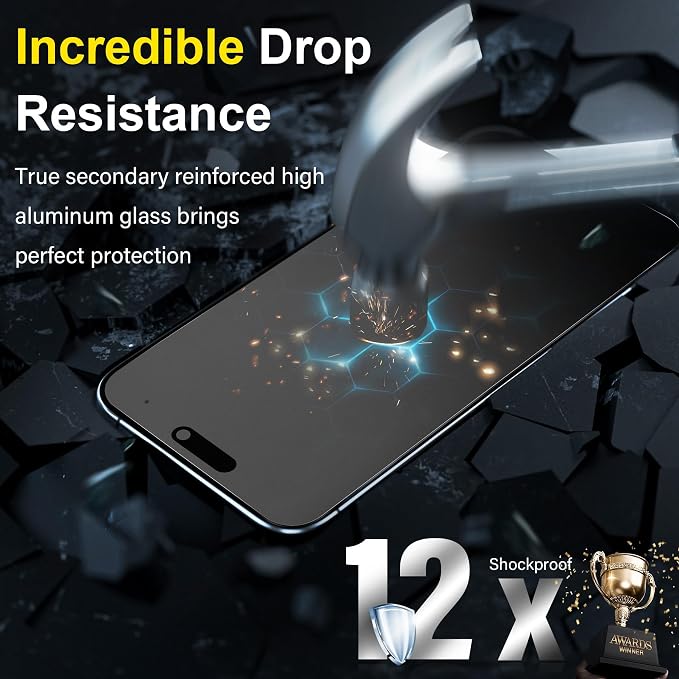 YWXTW 2 Pack for iPhone Air Matte Screen Protector 6.5 Inch + 1 Set Camera Lens Protector, [1S Pull-Out] Anti Glare Anti Fingerprint Air Glass Screen Protector, Bubble Free, Smooth as Silk - Image 4