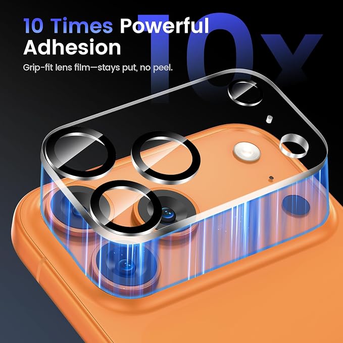 Tensea 3Pcs for iPhone 17 Pro Max Camera Lens Protector | Tempered Glass Film Camera Cover Lens Screen Protector, HD Clear, Full Edge to Edge, Case Friendly for iPhone 17 ProMax 6.9" - Image 4