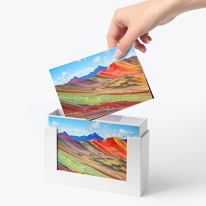 5x7 Photo Storage Boxes, Small Photo Storage Box Archival For Couple Photos, Postcards Box, Cardboard Photo Case For Pictures (2 Pack) - Image 4