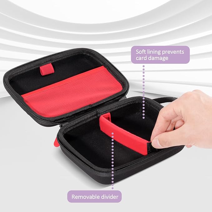 ProCase Hard Playing Card Game Carrying Case, Holds 300+ Cards -Black | Travel Storage Box, Compatible with UNO, Five Crowns, SKYJO, PlayMonster and More Card Games, Case Only - Image 3
