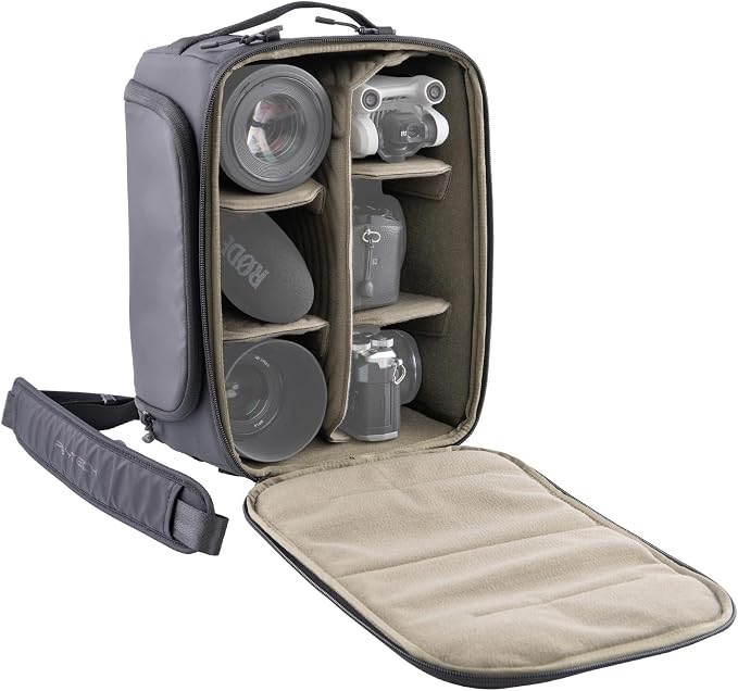 PGYTECH Small Camera Insert Protection Bag Camera Soft Padded Bag Handbag | Waterproof Lens Pouch for Photographers Lightweight DSLR/SLR Lens Carring Case Travel Organizer Camera Insert for Backpack by PGYTECH-US