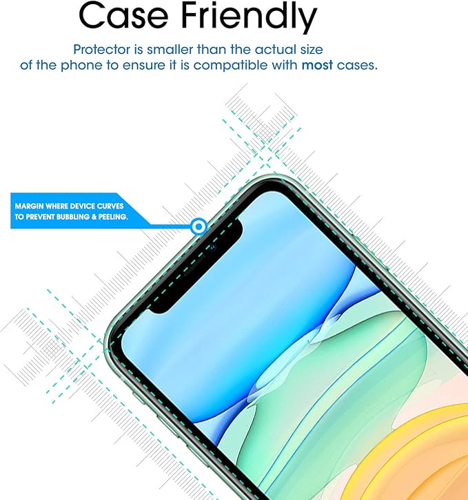 amFiIm OneTouch for iPhone 11 iPhone XR Screen Protector 6.1" Tempered Glass - Image 4