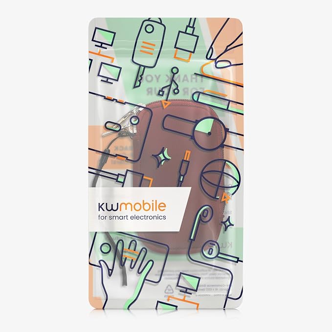 kwmobile Universal Phone Pouch Size XS - 3,5/4" - Neoprene Smartphone Pouch with Zip - Water-Repellent Mobile Phone Case - Sleeve in Bordeaux - Image 7