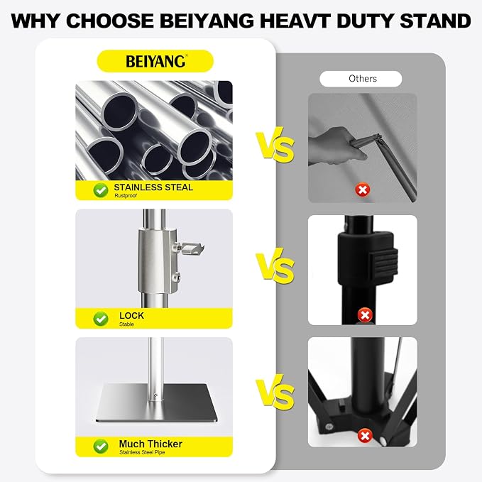 8.5 x 10 FT Heavy Duty Photo Backdrop Stand Kit, Adjustable Background Holder Support System Kit with Carrying Bag, for Photography Video Stutio, Parties Decoration, Advertising Display - Image 4