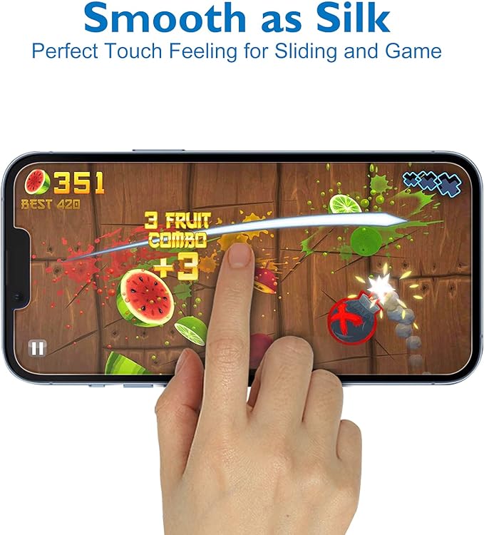 Mothca Matte Screen Protector + Camera Lens Protector for iPhone 13 Pro Max | Anti-Glare & Anti-Fingerprint Matte Tempered Glass, Smooth Touch for Gaming & Reading, 9H Hardness, Easy Installation Frame - Image 2