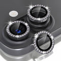 Choiche for iPhone 16/16 Plus Camera Lens Protector Bling, Diamond-Black | Ultra HD, 9H Tempered Glass Camera Cover Screen Protector Metal Individual Ring Decoration Accessories, 2-Lens, 6.1/6.7-inch by Choiche