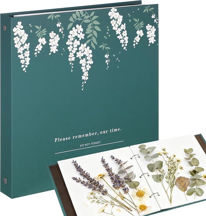 Ciieeo Pressed Dried Flowers Pocket Organizer Pouch Travel Photo Albums Loose-leaf Dried Flower Storage Floral Preservation Album Dried Flowers Holder Album Scrapbook Holder Storage Bags by Ciieeo