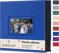 Popotop 4x6 Photo Album Holds 800 Pictures, Vegan Leather Hardcover | 800-Photos Capacity, Clear Slip-In Pockets, Extra-Large Collection Format, Front Photo Window, Gifts for Family Wedding Baby by Popotop